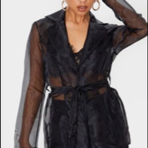Black organza blazer